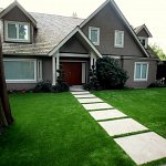 Simple lines accentuated by green space
