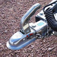 The latching mechanism on a utility trailer